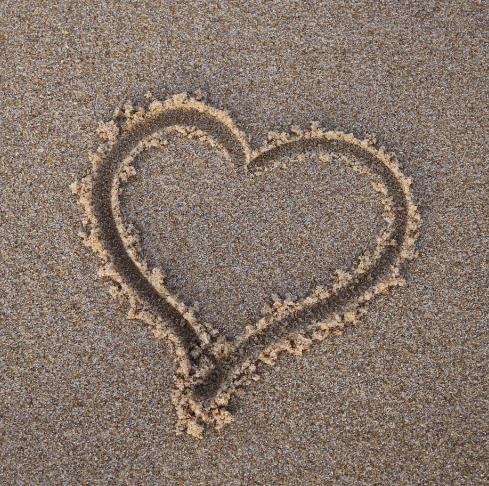 Hjerte i sandet